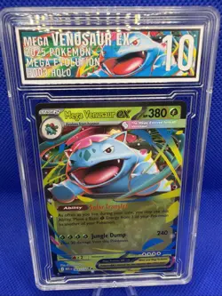 Pokemon TCG Mega Venusaur EX Holo Double Rare Card 003/132 Graded EGC 10 - Image 1