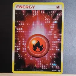 Pokemon Fire Energy EX Emerald Holo Rare Card with Swirl 102/106 2005 - Image 2