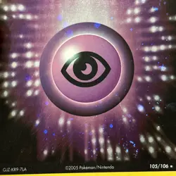 Psychic Energy Emerald 105/106 Holographic Pokemon Card Fermi Bubbles - Image 1