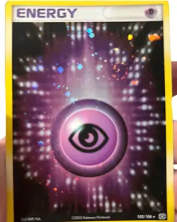 Psychic Energy Emerald 105/106 Holographic Pokemon Card Fermi Bubbles - Image 3