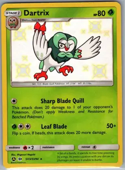 Dartrix SV3/SV94 Hidden Fates: Shiny Vault - Pokemon Card - NM - Image 1