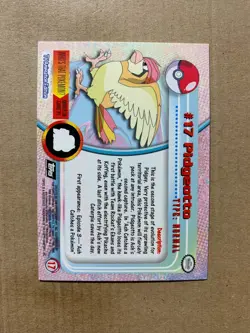 Pidgeotto #17 TOPPS Series 1 Black Label - Sunrays Foil Pokemon Card - NM - Image 2
