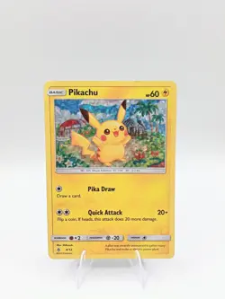 Pokemon TCG Card McDonald's Promo 2018 - Pikachu 4/12 Holo - Image 1