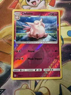 Clefable 40/68 Hidden Fates 2019 Reverse Holo Foil Rare Pokemon TCG Card - NM - Image 1