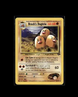 Brock's Dugtrio 22/132 R Gym Challenge PokemonWOTC 2000 EN LP - Image 1
