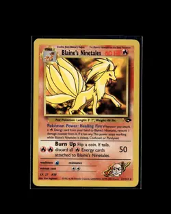 Blaine's Ninetales 21/132 R Gym Challenge PokemonWOTC 2000 EN LP - Image 1