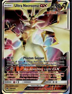 Ultra Necrozma GX 95/131 RR Forbidden Light Pokemon 2018 EN LP - Image 1