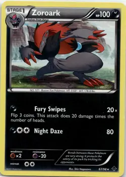 Zoroark 67/98 Holo R Emerging Powers Pokemon 2011 EN NM - Image 1