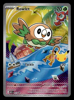 Rowlet MEP 043 First Partner Illustration Rare Promo Pokemon NM - Image 1