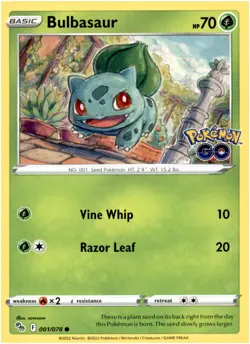Bulbasaur 01/78 - Common - Pokemon Go 2022 - Image 1