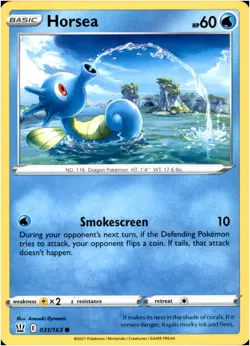 Horsea 031/163 Common - Pokemon SWSH05: Battle Styles LP-NM - Image 1