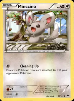 Minccino (86) 86/124 Common - Pokemon XY - Fates Collide - MP - Image 1