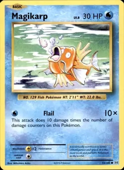 Magikarp 33/108 Common - Pokemon XY - Evolutions - LP - Image 1
