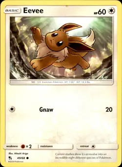 Eevee (49) 49/68 - Pokemon Hidden Fates - LP - Image 1