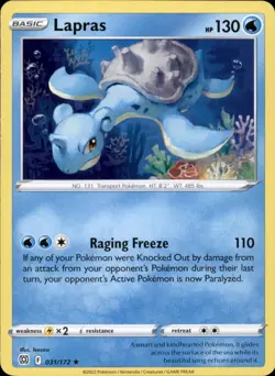 Lapras 031/172 Rare - Pokemon SWSH09: Brilliant Stars - Image 1