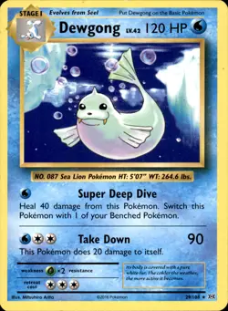 Dewgong 29/108 Rare - Pokemon XY - Evolutions LP - Image 1