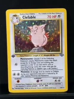 Pokemon Clefable 1st Edition Holo Rare Jungle 01/64 70 HP The Pokemon Company - Image 1