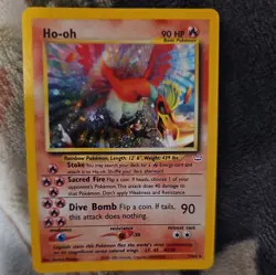 Pokemon TCG Ho-oh Neo Revelation Holo Rare 7/64 Nintendo 2000 LP MP - Image 1