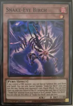YuGiOh Snake-Eye Birch Super Rare 1st Edition AGOV-EN009 - Image 1