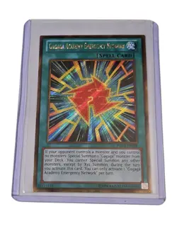 🔥Yu-Gi-Oh Card - PGLD-EN028 - GAGAGA ACADEMY EMERGENCY NETWORK gold secret rare - Image 1