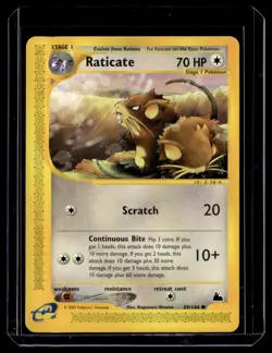 Raticate 089/144 Skyridge Common English Pokemon Card - Image 1