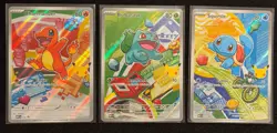 Pokemon First Partner Illustration Collection Series 1 Kanto Gen 1 Starters Set - Image 1