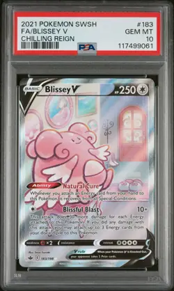Blissey V 183/198 Chilling Reign Pokemon PSA 10 - Image 1