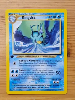 Pokemon TCG Kingdra 19/64 Neo Revelation 1st Edition LP WOTC. - Image 1