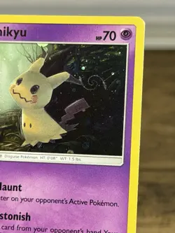 2017 Pokemon TCG Mimikyu SM29 Sun Moon Promo Holo Black Star - HD Galaxy Swirl🌀 - Image 4