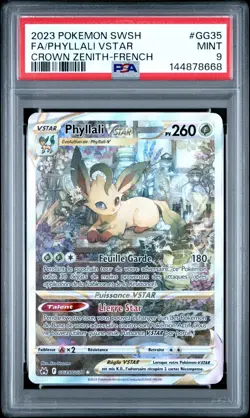 Carte Pokemon Phyllali-VSTAR GG CROWN ZENITH-FRENCH 35 Zenith Supreme PSA 9 - Image 3