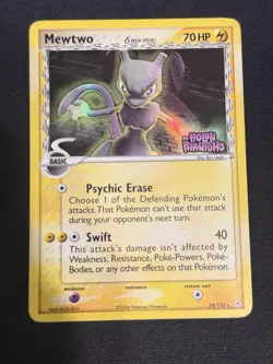 Pokemon Mewtwo EX Holon Phantoms 24/110 Delta Species Holo Rare 70 HP ENG 2006 - Image 2