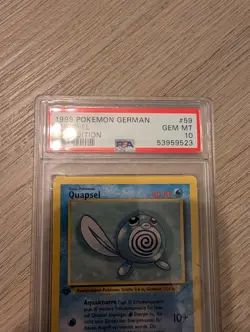 Pokemon 1999 German Base Set Quapsel 59/102 1st Edition PSA 10 - Image 2