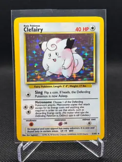 Clefairy Holo 5/102 Base Set NM/LP Pokemon - Image 1