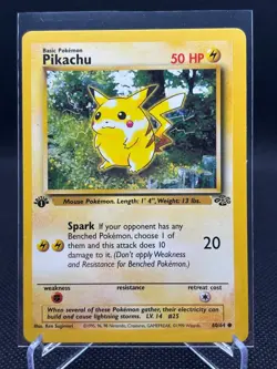 1999 Pokemon Jungle 1st Edition Pikachu Common 60/64 - LP - Image 1