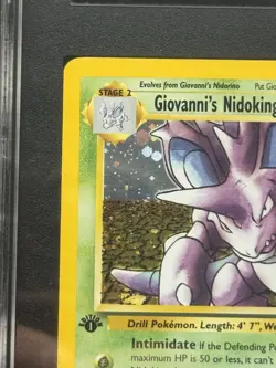 2000 POKEMON GYM CHALLENGE #7 GIOVANNI'S NIDOKING HOLO 1ST EDITION SGC 3 - Image 3