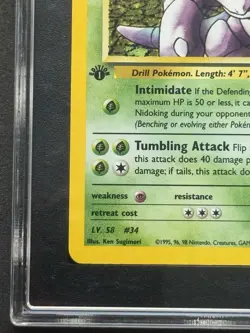2000 POKEMON GYM CHALLENGE #7 GIOVANNI'S NIDOKING HOLO 1ST EDITION SGC 3 - Image 5