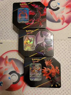 Pokemon Crown Zenith Galarian Tins: Articuno, Zapdos, Moltres sealed set of 3 - Image 1