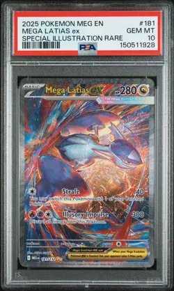 2025 POKEMON MEG EN-MEGA EVOLUTION #181 MEGA LATIAS EX PSA 10 - Image 1
