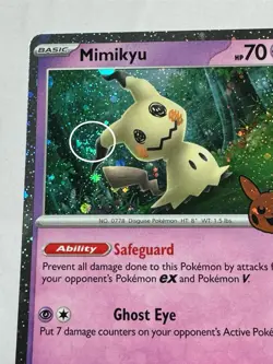 Pokemon TCG Mimikyu 37/91 Paldean Fates SV4.5 Cosmos Holo Trick or Trade NM - Image 2