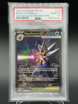 Mega Starmie ex 118/088 Me03: Perfect Order Holo PSA 10 GEM EN Pokemon SIR - Image 1