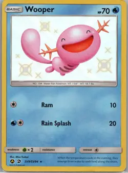 Wooper SV9/SV94 Shiny Rare Hidden Fates Shiny Vault Pokemon Holo Near Mint - Image 1