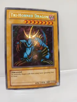 Yugioh: Tri-Horned Dragon - LOB-000 - Secret Rare - Unlimited - LP Holo Bleed - Image 3