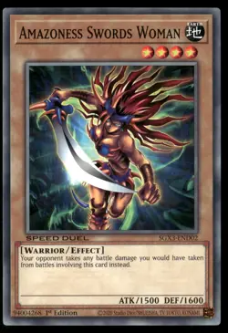 Amazoness Swords Woman SGX3-END02 Common / Short Print Yu-Gi-Oh 1st Edition NM - Image 1