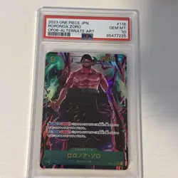 PSA 10 Roronoa Zoro OP06-118 One Piece SEC ALT ART Wings Of The Captain 2023 JPN - Image 1