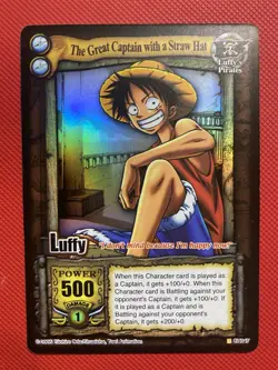 One Piece TCG Card 2005 Luffy CH047 Captain The Straw Hat Holo Quest Begins CCG - Image 2