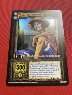 One Piece TCG Card 2005 Luffy CH047 Captain The Straw Hat Holo Quest Begins CCG - Image 5