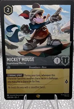 Disney Lorcana Mickey Mouse - Inspirational Warrior 200/204 Legendary - Image 1