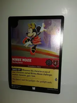 Disney Lorcana Minnie Mouse Dazzling Dancer 126/204 cold foil NM (1 card) - Image 2