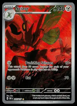 Pokemon Card - Scizor Obsidian Flames 205/197 Illustration Rare - Image 1