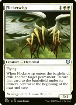 X 1 Flickerwisp NM Commander Legends 374 MTG Magic The Gathering - Image 1